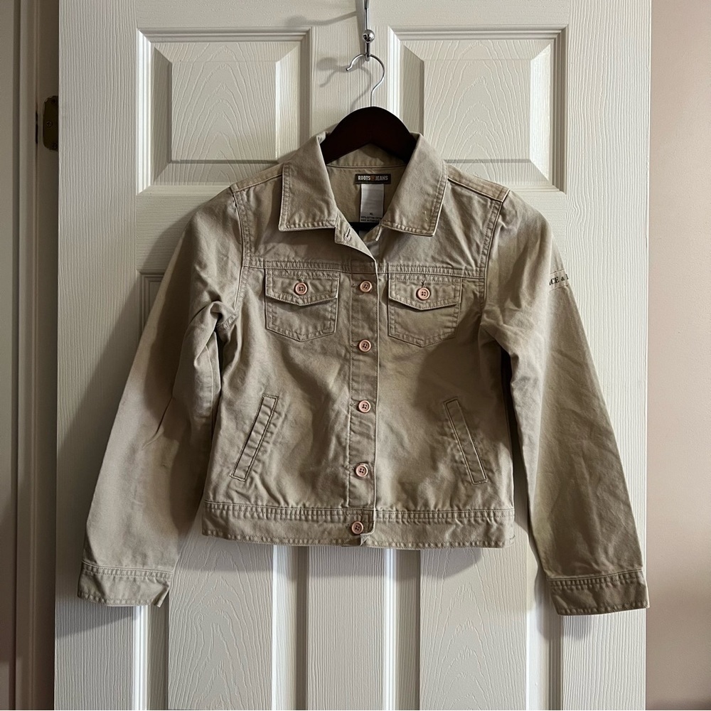 Roots Jeans Kids Cotton Cargo Safari Utility Jacket - Size XL